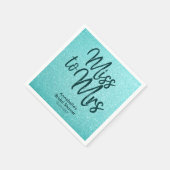 Serviette En Papier Parties scintillant verte turquoise Glam Miss à Mm (Coin)