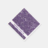 Serviette En Papier Parties scintillant violet Faux, texture Look avec (Coin)