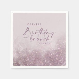 Serviette En Papier Parties scintillant violet Lilac élégant brunch d'