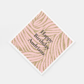 Serviette En Papier Parties scintillant Zebra Gold Rose (Coin)