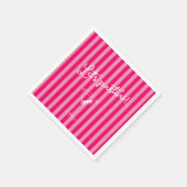 Serviette En Papier Partini Bold Hot Pink Bachelorette Party (Coin)
