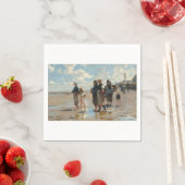 Serviette En Papier Partir à la pêche de John Singer Sargent (En situation)