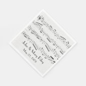 Serviette En Papier Partition Anniversaire Musique (Coin)