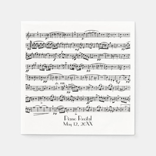 Serviette En Papier Partition pour piano Considérant (Devant)