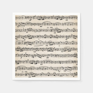 Serviette En Papier Partition sur vieux papier