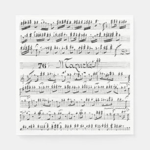 Serviette En Papier Partition vintage