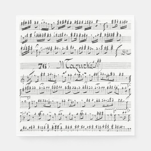 Serviette En Papier Partition vintage (Devant)