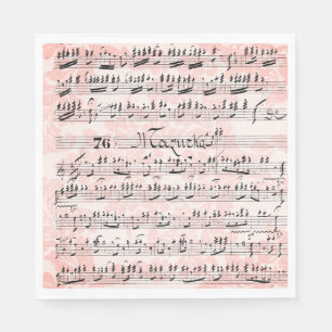 Serviette En Papier Partition vintage