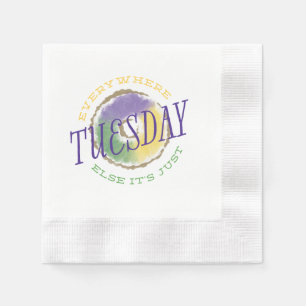 Serviette En Papier Partout ailleurs Mardi Gras Napkin