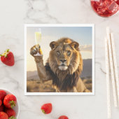 Serviette En Papier Party Congrats Lion (En situation)