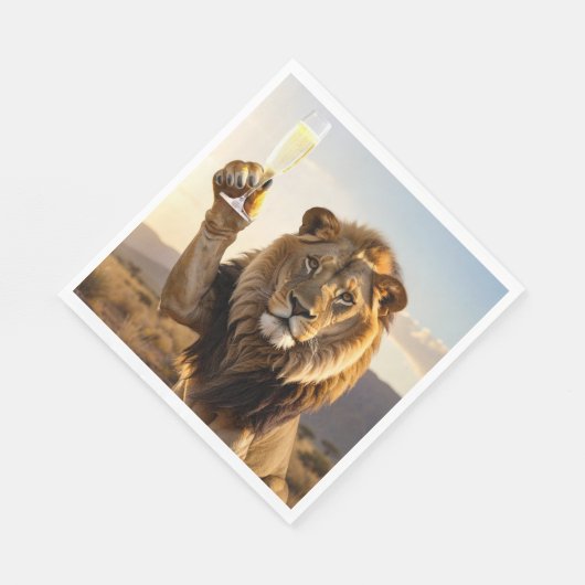 Serviette En Papier Party Congrats Lion (Coin)