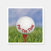 Serviette En Papier Party Golf Ball sur Red Tee (Devant)