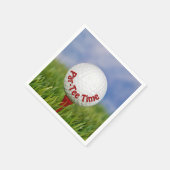 Serviette En Papier Party Golf Ball sur Red Tee (Coin)