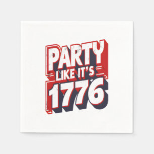 Serviette En Papier Party Like It's 1776 Drôle Citation