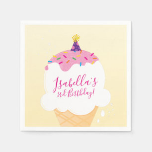 Serviette En Papier PARTY moderne mignon rétro crème glacée arroses co