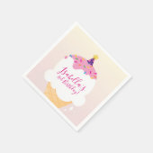 Serviette En Papier PARTY moderne mignon rétro crème glaces cône rose (Coin)
