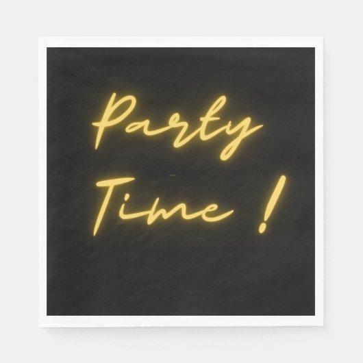 Serviette En Papier Party Time (Devant)