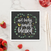 Serviette En Papier Pas chanceux, la Saint-Patrick n'est que bienheure (En situation)