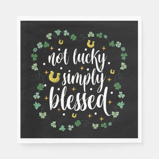Serviette En Papier Pas chanceux simplement bénis St Patrick's Day (Devant)