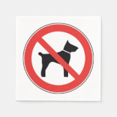 Serviette En Papier Pas de Chiens Papier Signal Napkins (Devant)
