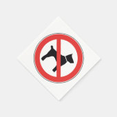 Serviette En Papier Pas de Chiens Papier Signal Napkins (Coin)