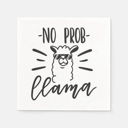 Serviette En Papier Pas de conception de lama Prob (Devant)