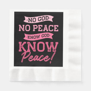 Serviette En Papier Pas de Dieu, Pas de Paix, Connaître Dieu, Connaîtr