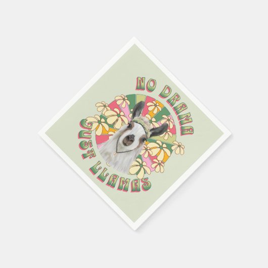 Serviette En Papier Pas de drame juste Llamas - mignonne Boho Llama (Coin)
