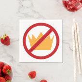 Serviette En Papier PAS DE ROIS ! Anti-Trump (En situation)