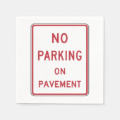 Serviette En Papier Pas de stationnement sur le panneau d'avertissemen (Devant)