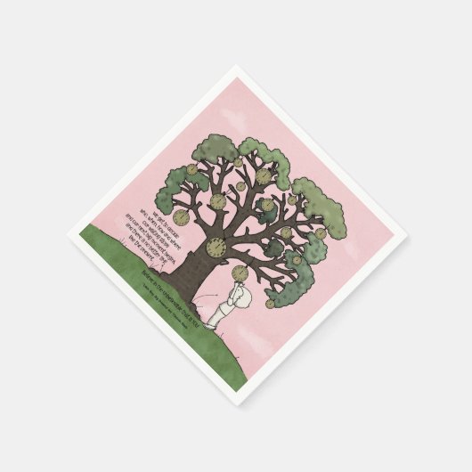 Serviette En Papier Pas de TEMPS comme le présent (Coin)