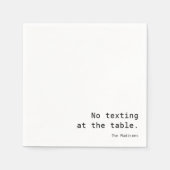 Serviette En Papier Pas De Textes À La Table Drôle Quote Papier Napkin (Devant)