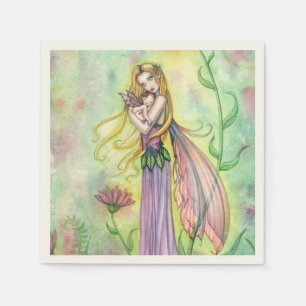 Serviette En Papier Pas grand cadeau Mère et bébé Fairy Art