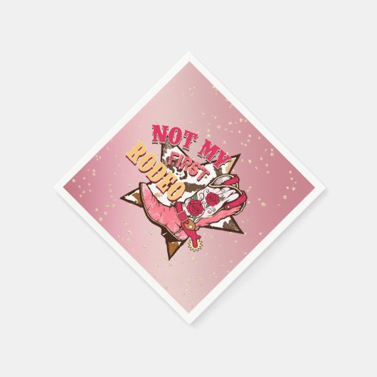 Serviette En Papier Pas mon premier Rodéo fête d'anniversaire (Coin)