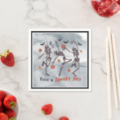 Serviette En Papier Passe Une Éffrayante Journée ! Skeletons d'Hallowe (En situation)