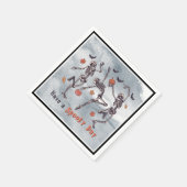 Serviette En Papier Passe Une Éffrayante Journée ! Skeletons d'Hallowe (Coin)