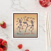 Serviette En Papier Passe Une Éffrayante Journée ! Skeletons d'Hallowe (En situation)