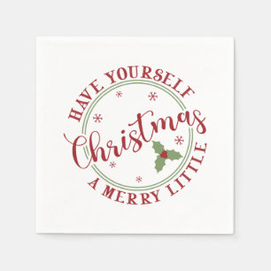 Serviette En Papier Passez un joyeux petit Noël