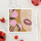 Serviette En Papier Passion violette (En situation)