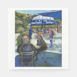 Serviette En Papier Passionnés Jouer dans le parc, New York