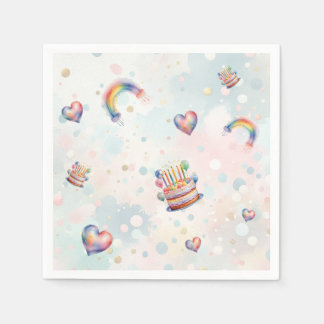 Serviette En Papier Pastel