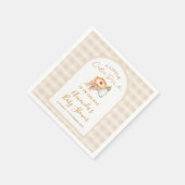 Serviette En Papier Pastel A Little Cutie Pie En vichy Fall Baby showe (Coin)