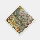 Serviette En Papier Pastel Anglais gîte dans la campagne (Coin)