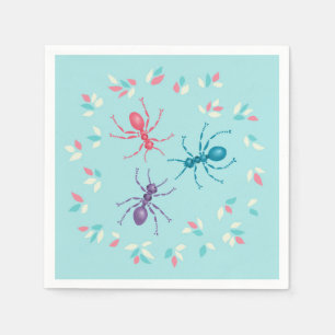 Serviette En Papier Pastel Ants Insect Lover