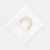 Serviette En Papier Pastel arc-en-ciel pétillant Anniversaire (Coin)