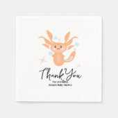 Serviette En Papier Pastel Axolotl Océan Baby shower Créature (Devant)