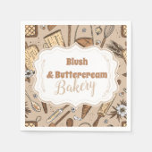 Serviette En Papier Pastel Bakery Branding (Devant)