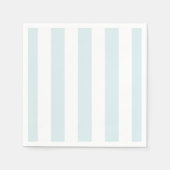 Serviette En Papier Pastel Bébé Bleu Et Blanc rayé (Devant)