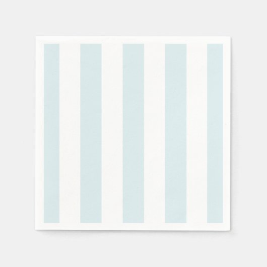 Serviette En Papier Pastel Bébé Bleu Et Blanc rayé (Devant)