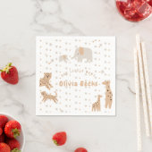 Serviette En Papier Pastel Beige mignon Baby shower illustratif (En situation)